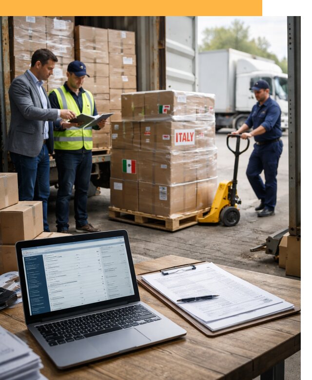 Доставка грузов из Италии: морские и авиаперевозки от 18365