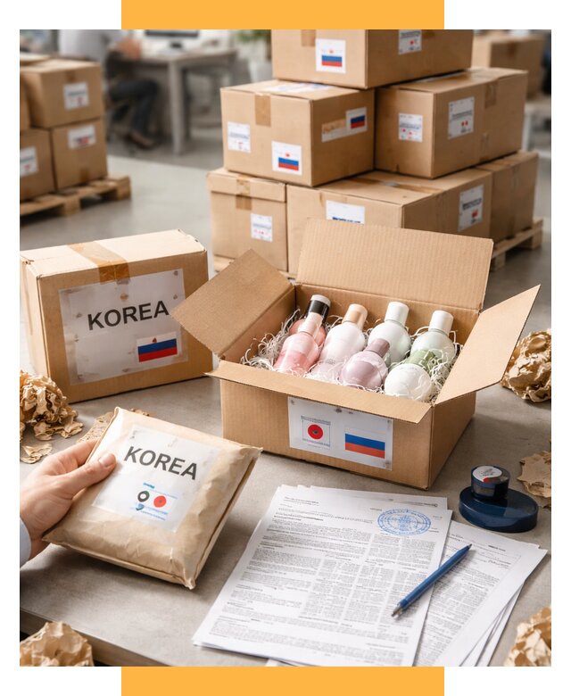 Доставка косметики из Кореи от 8673 р. под ключ | СетСервис-Глз