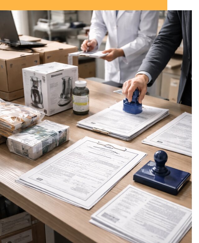 Сертификация импортных товаров от 12244 с таможенным сопровождением